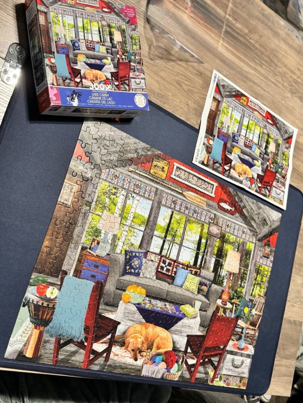 Ceaco Lake Cabin 300pc Puzzle Tracy Flickinger